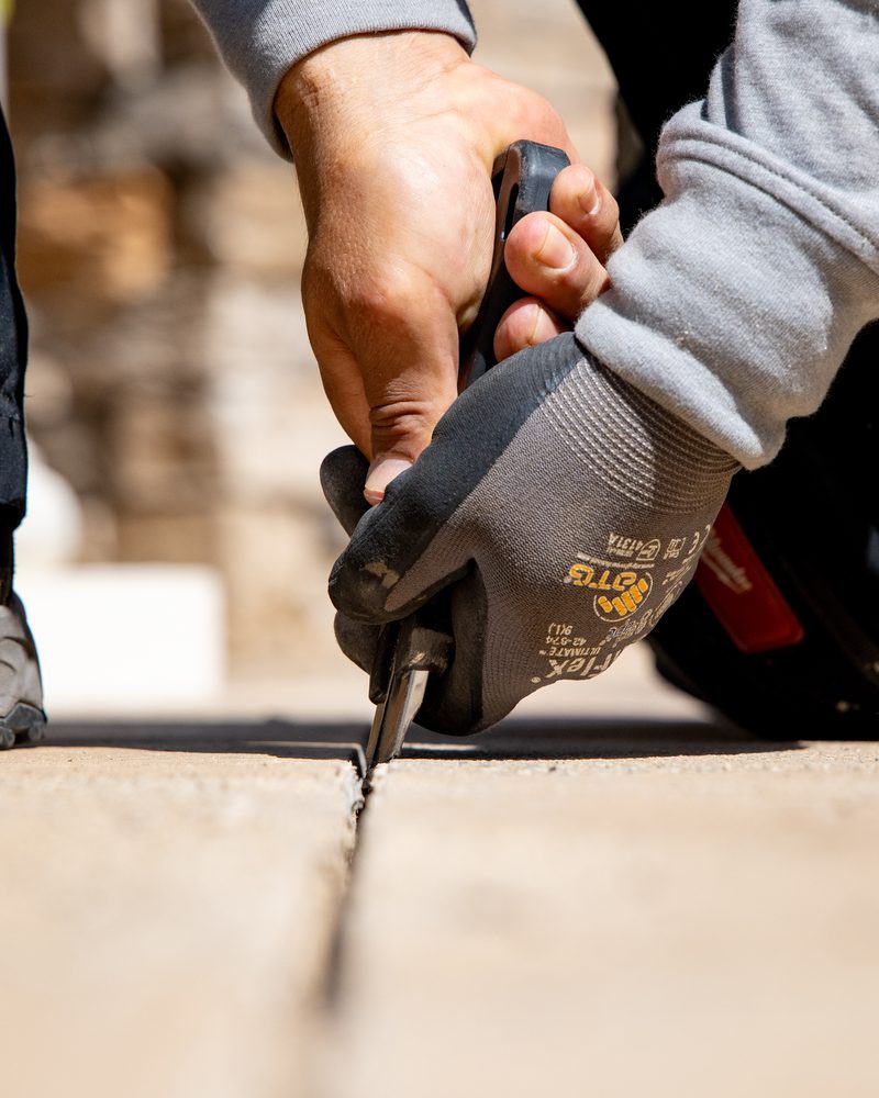 Pool deck expansion joint during replacement